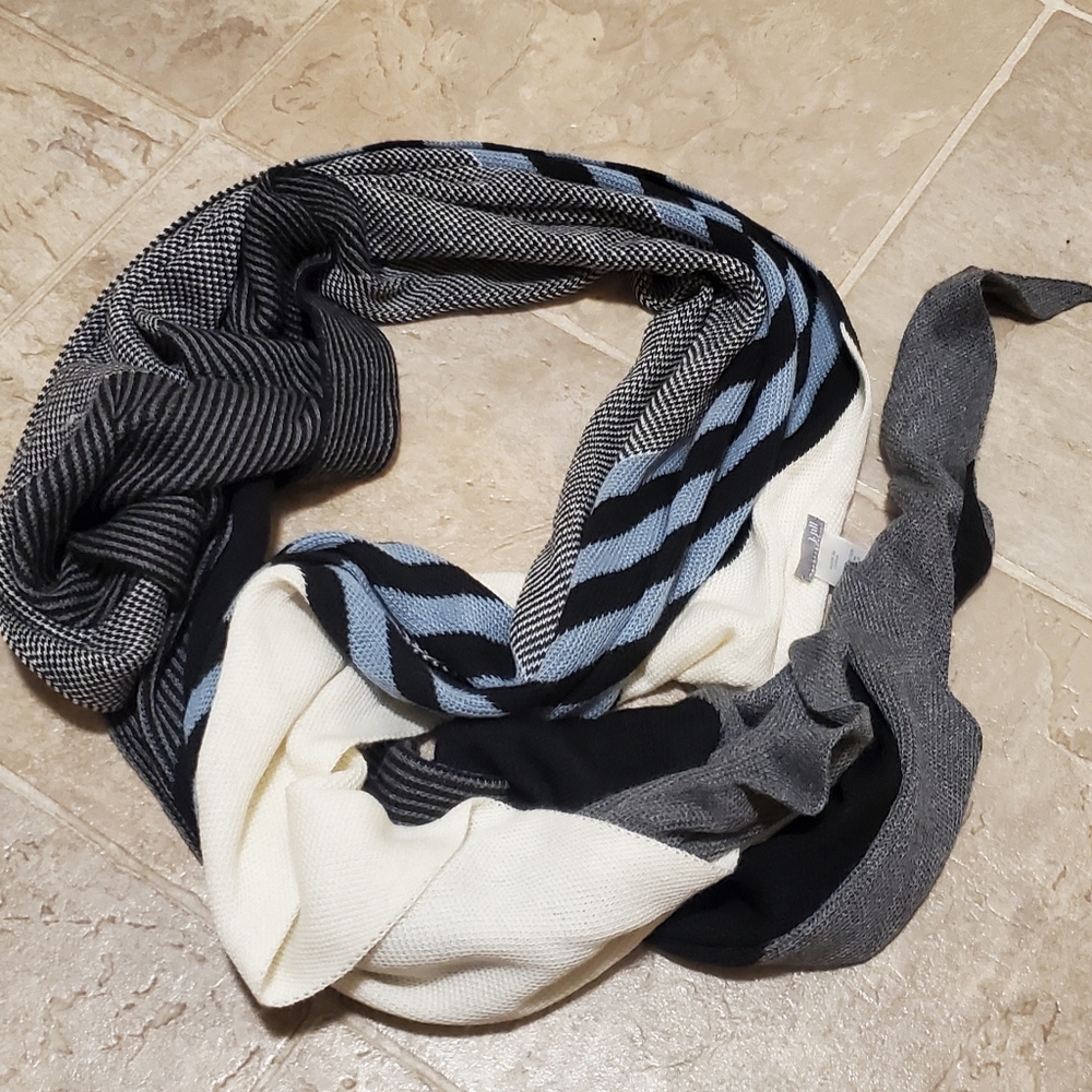 J Jill striped scarf sweater knit